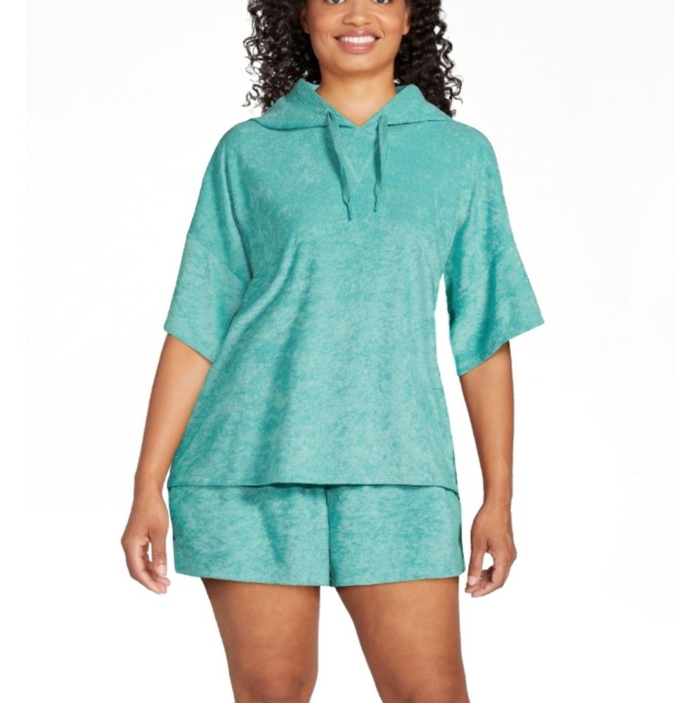 Secret Treasures Women's Sleepwear Sleep Terry Shorty Set